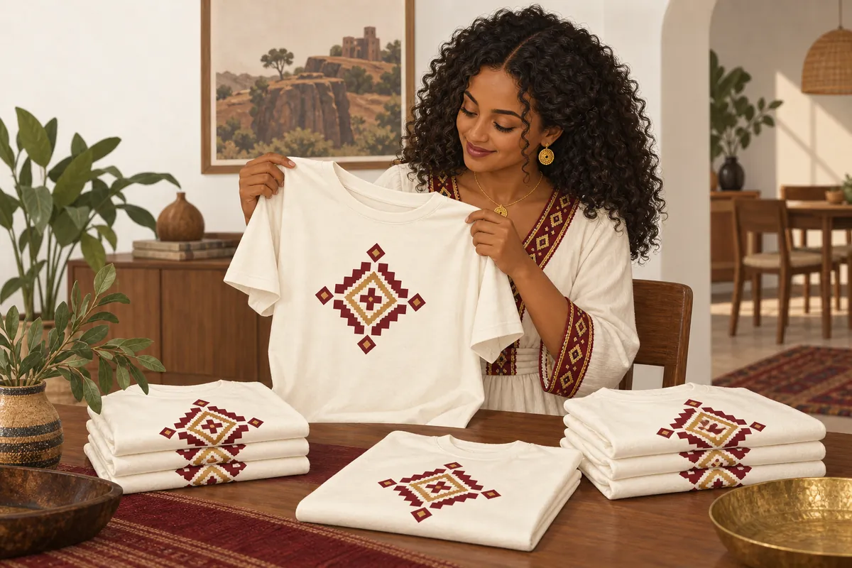 Illustration of the custom family event shirts