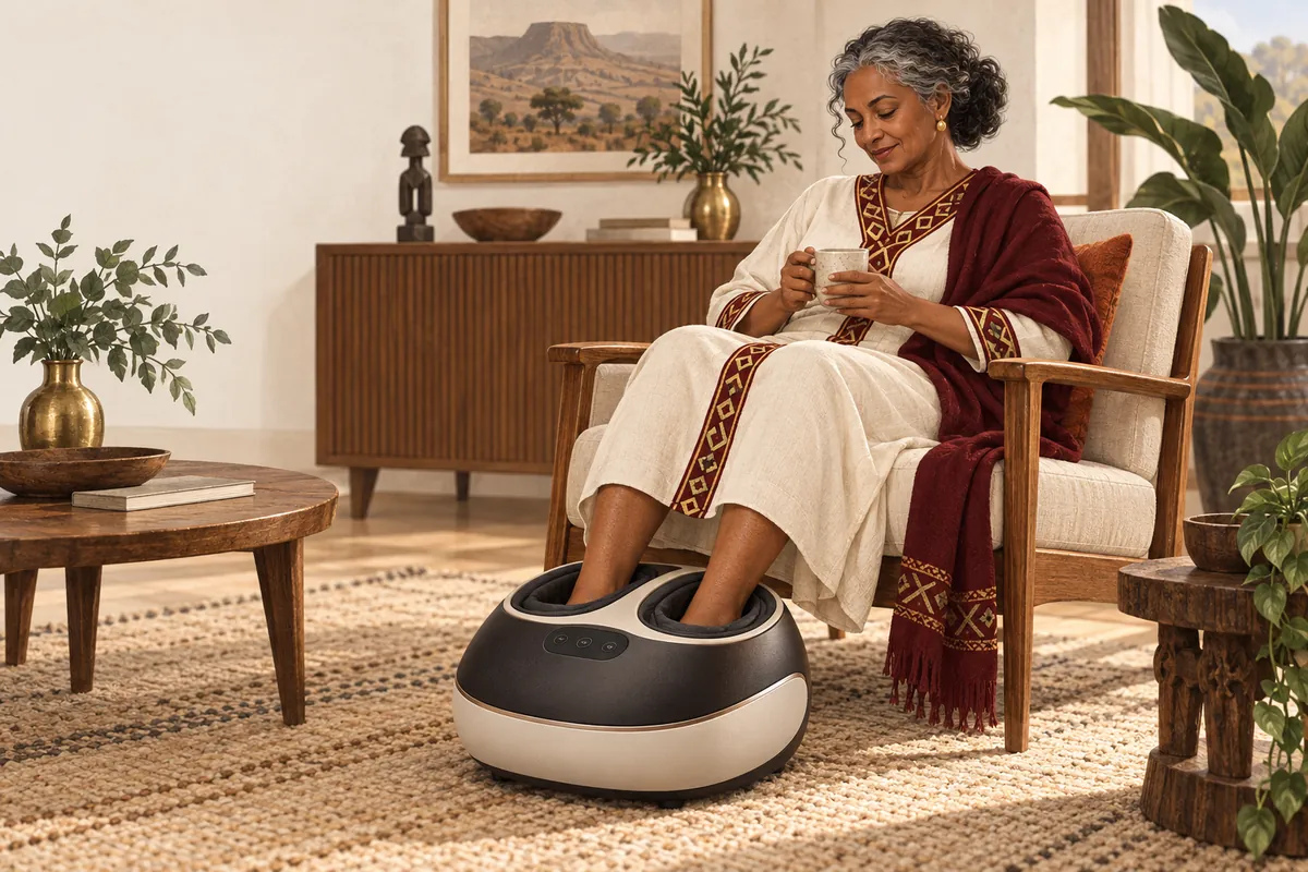 Illustration of the heated shiatsu foot massager