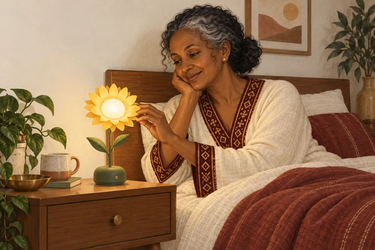 Illustration of the sunflower led night light
